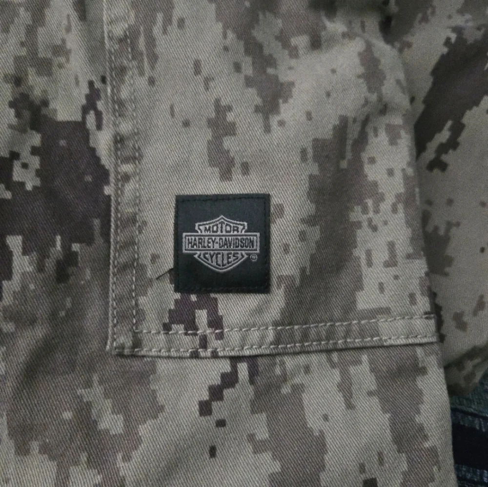 Harley Davidson New Cotton Camo Pants Men 40 x 30 Cargo Pants 112025 - Picture 11 of 12